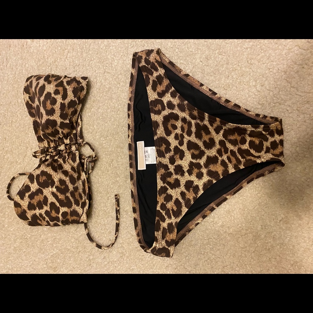 Micheal Kors swim suit leopard.